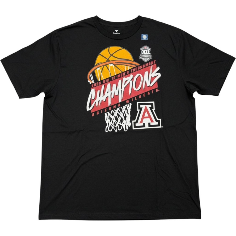 Fanatics Arizona Wildcats 2026 Big 12 Basketball Champions Shirt Mens 2XL NEW
